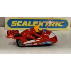 SLOT CAR SCALEXTRIC C238 MOTORCYCLE SIDE CAR -11 CAMPSA ROJA SCALEXTRIC UK