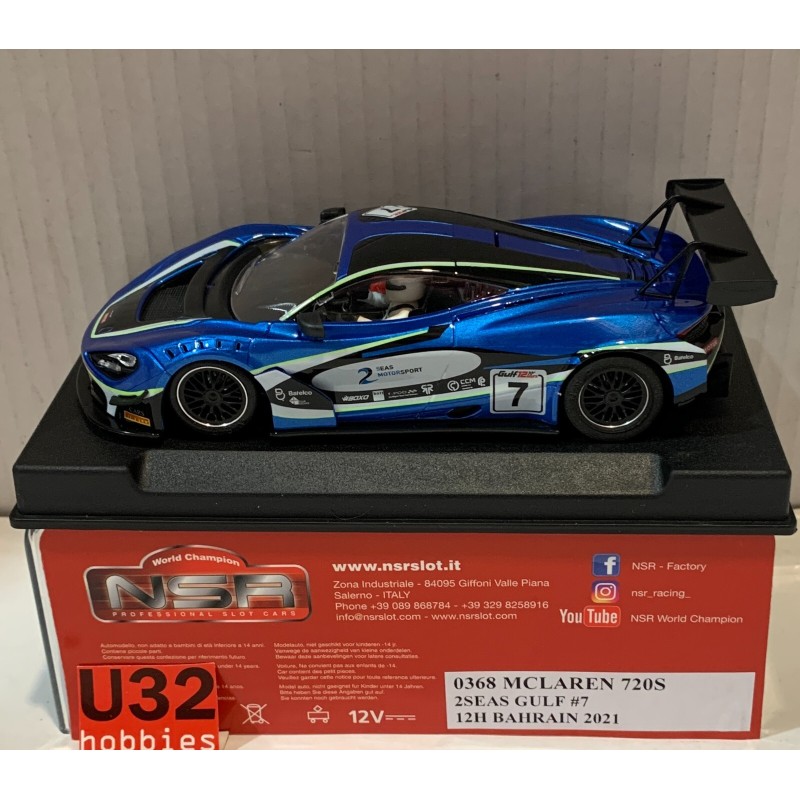 SLOT CAR NSR 0368 McLAREN 720S F1 GTR -7 2SEAS GULF BAHRAIN 2021