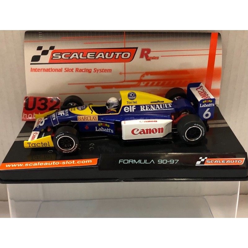 SLOT CAR SCALEAUTO SC-6269 WILLIAMS ELF FV14 -6 F1 CANON 90-97 RICARDO PATRESSE