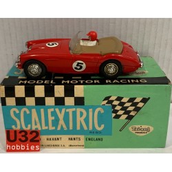 SLOT CAR SCALEXTRIC EXIN AUSTIN HEALEY 3000 -5 ROJO OSCURO
