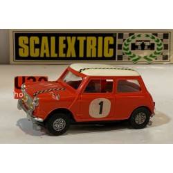 SLOT CAR SCX SCALEXTRIC EXIN C-45 MINI COOPER -1 ROJO CLARO CASCO JET