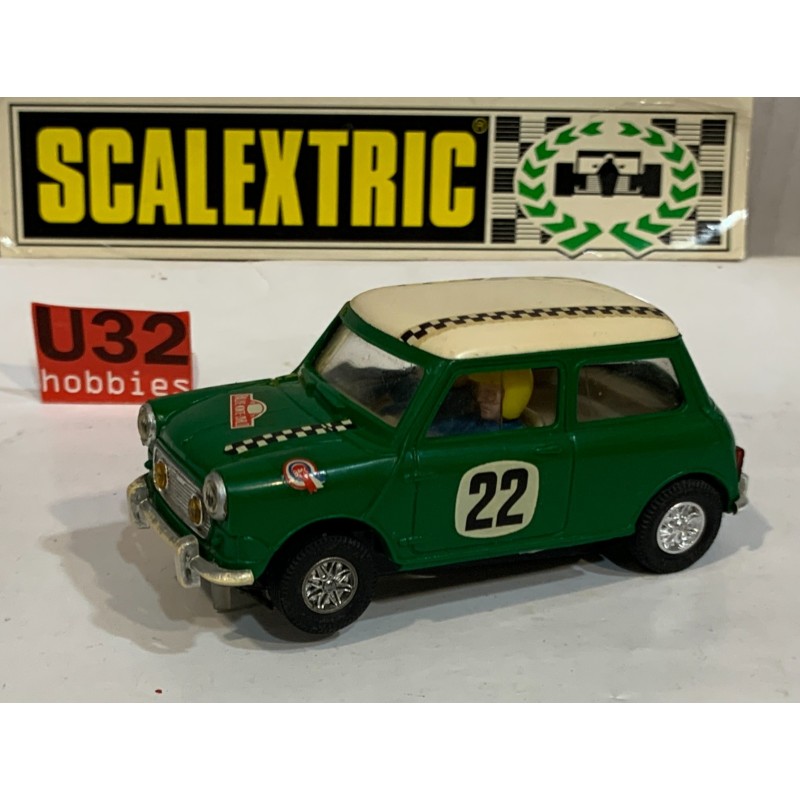 SLOT CAR SCX SCALEXTRIC EXIN C-45 MINI COOPER -22VERDE PILOTO CASCO JET