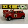 SLOT CAR SCX SCALEXTRIC EXIN C-45 MINI COOPER -1 ROJO  PILOTO CASCO JET