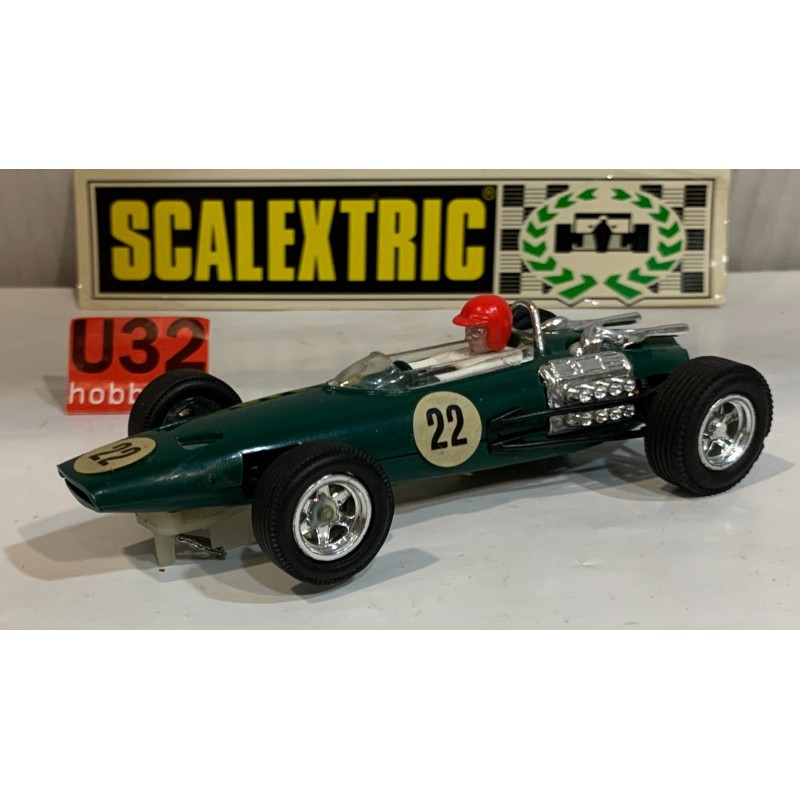 SLOT CAR SCX SCALEXTRIC EXIN C-37 BRM F1 -22 VERDE SEGUNDA SERIE RACE TUNED