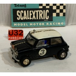 SLOT CAR TRIANG SCALEXTRIC C7 MINI COOPER RALLY -3 NEGRO