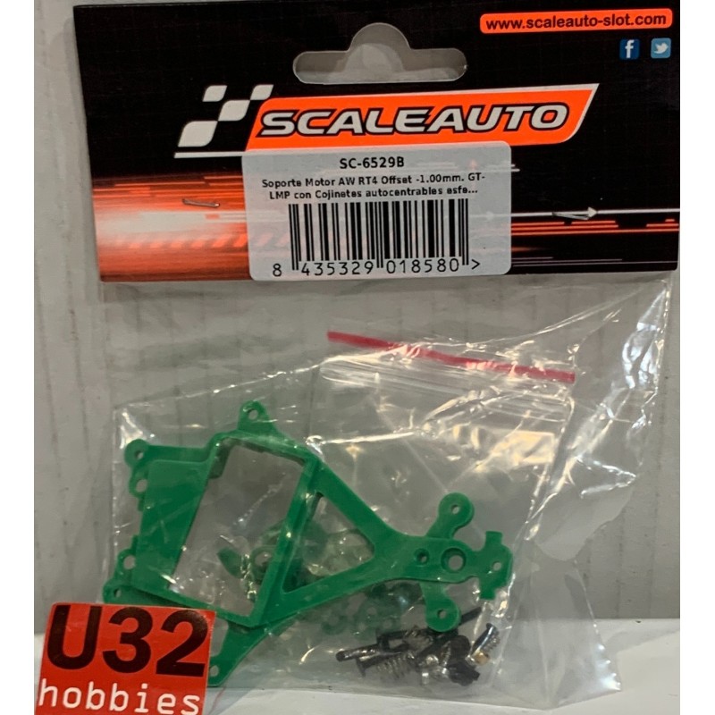 SCALEAUTO SC-6529B SOPORTE MOTOR ANGLEWINDER RT4 OFFSET 1.00mm GT LMP  COJINETES