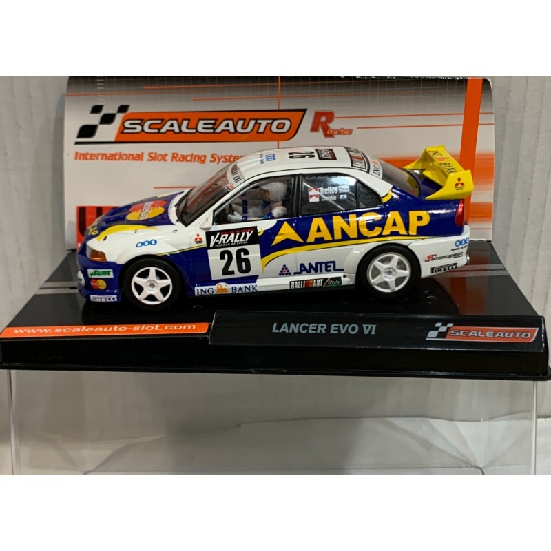 SLOT CAR SCALEAUTO SC-6368R MITSUBISHI LANCER EVO VI -26 TOUR CORSE '99 TRELLES