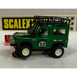 SLOT CAR SCX SCALEXTRIC EXIN STS 2205 LAND ROVER -12 TT 4x4 CAMEL VERDE