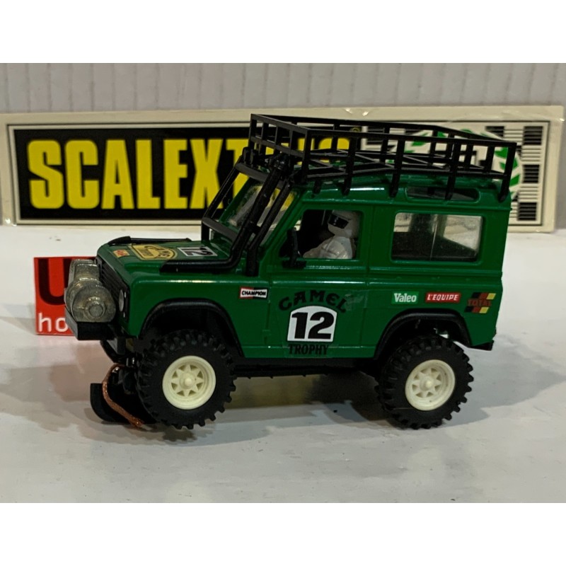 SLOT CAR SCX SCALEXTRIC EXIN STS 2205 LAND ROVER -12 TT 4x4 CAMEL VERDE