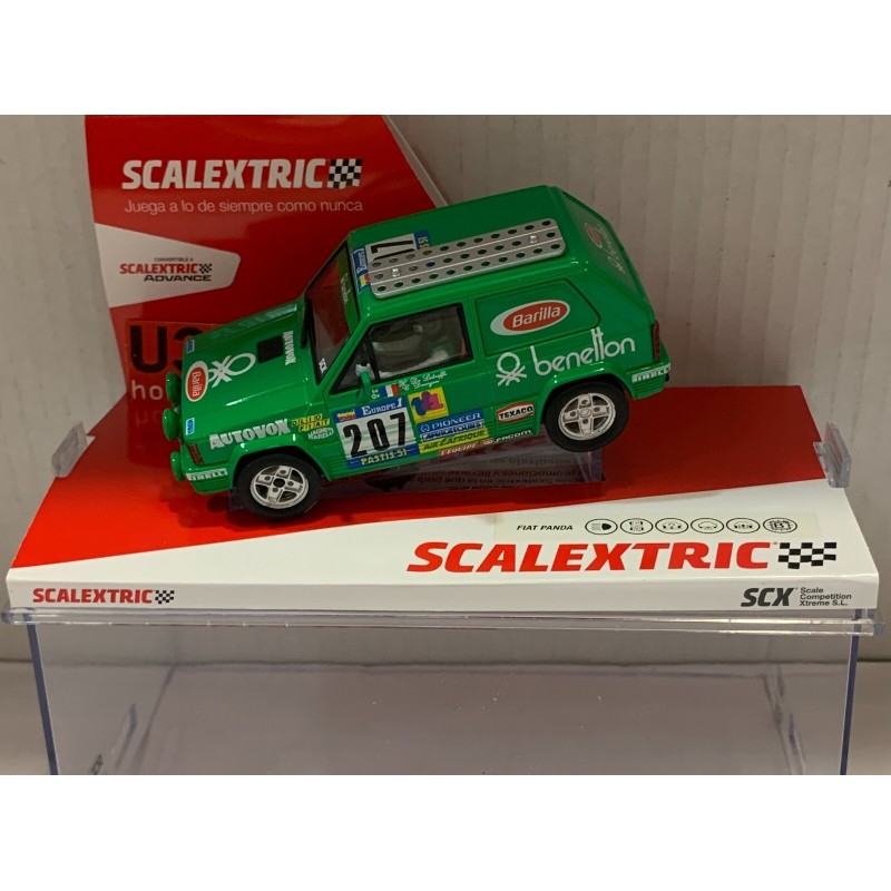SLOT CAR SCALEXTRIC U10498S300 FIAT PANDA 45 4x4 -207 PARIS DAKAR'84 BENETTON