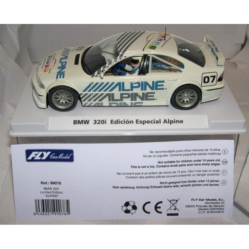 SLOT CAR FLY 99078 BMW 320I -07 EDICION ESPECIAL ALPINE  LTED.EDITION