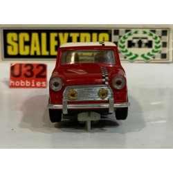 SLOT CAR SCX SCALEXTRIC EXIN C-45 MINI COOPER -1 ROJO  PILOTO CASCO JET