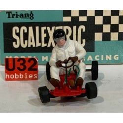 SLOT CAR TRIANG SCALEXTRIC K/1 GO KART ROJO 2 SERIE