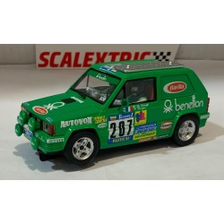 SLOT CAR SCALEXTRIC U10498S300 FIAT PANDA 45 4x4 -207 PARIS DAKAR'84 BENETTON