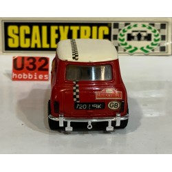 SLOT CAR SCX SCALEXTRIC EXIN C-45 MINI COOPER -1 ROJO  PILOTO CASCO JET