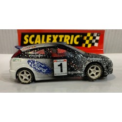 SLOT CAR SCX SCALEXTRIC 6062 FORD FOCUS WRC -1 "EFECTO NIEVE" IRIDIUM  B.SULAYEM