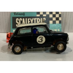SLOT CAR TRIANG SCALEXTRIC C7 MINI COOPER RALLY -3 NEGRO