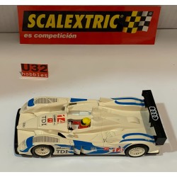 SLOT CAR SCX SCALEXTRIC AUDI R10 TDI LMP -14 COLOR CREMA RARO ONLY IN SETS
