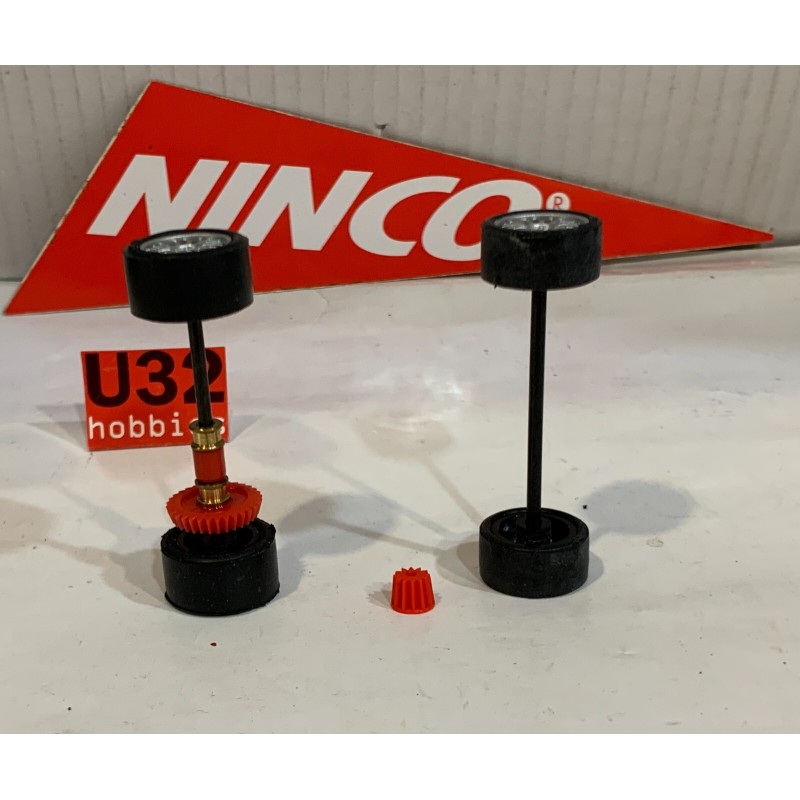 NINCO EJE DELANTERO Y TRASERO COMPLETO + PIÑON MOSLER MT900