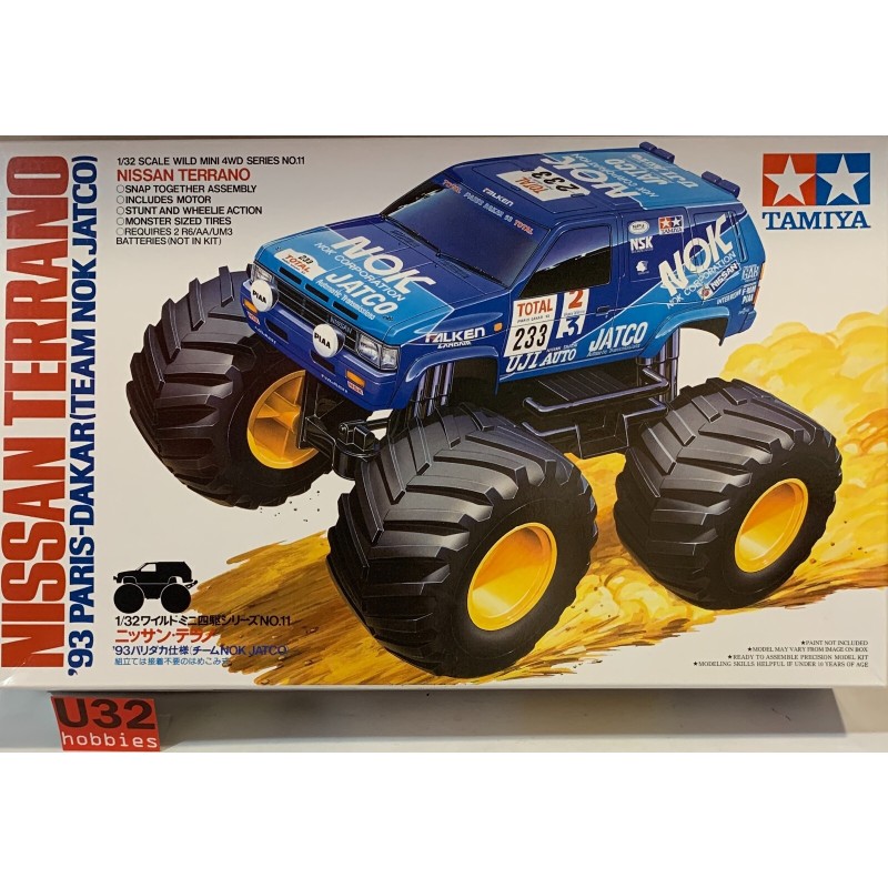 TAMIYA 17011 KIT 1/32 NISSAN TERRANO 1993 PARIS DAKAR TEAM NOK JATCO
