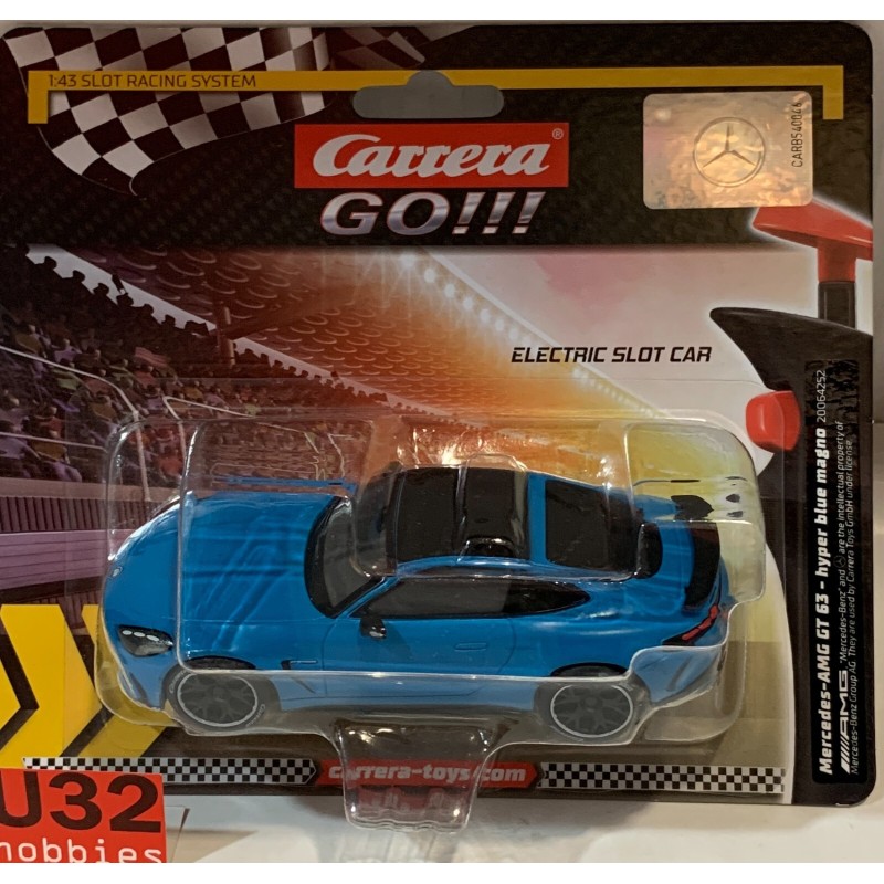SLOT CAR  CARRERA GO!!! 64252 MERCEDES -AMG-GT 63 HYPER BLUE MAGNO