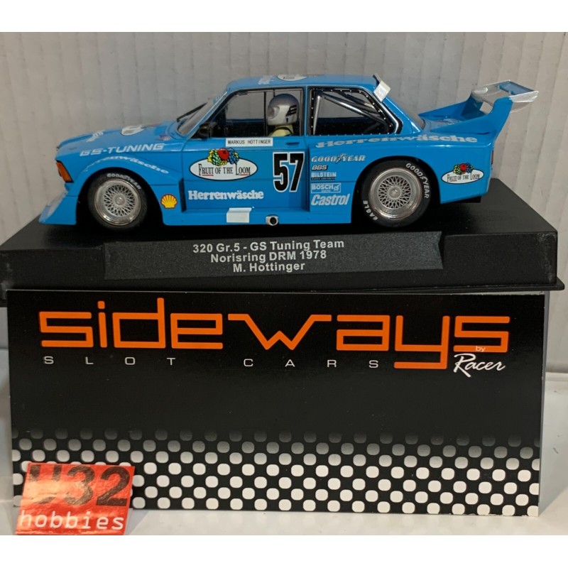 SLOT CAR RACER SIDEWAYS SW42 BMW 320. Gr.5 -57  NORISRING DRM 1978 M.HOTTINGER