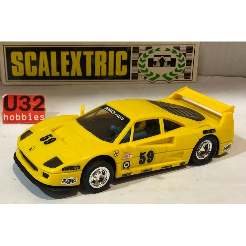 SLOT CAR SCX SCALEXTRIC  EXIN 8352 FERRARI F40 -59 AMARILLO CON LUCES