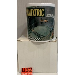 SCALEXTRIC EXIN TRIANG TAZA CON TAMPOGRAFIA CAJA AV70 CURVA ALTA VELOCIDAD