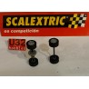 SLOT CAR SCX SCALEXTRIC EJE DELANTERO Y TRASERO COMPLETO FIAT SEAT 1000 ABARTH