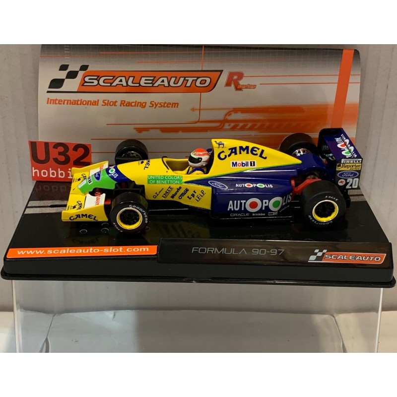 SLOT CAR SCALEAUTO SC-6345 BENETTON B191 FORD COSWORTH -20 F1 1991 NELSON PIQUET