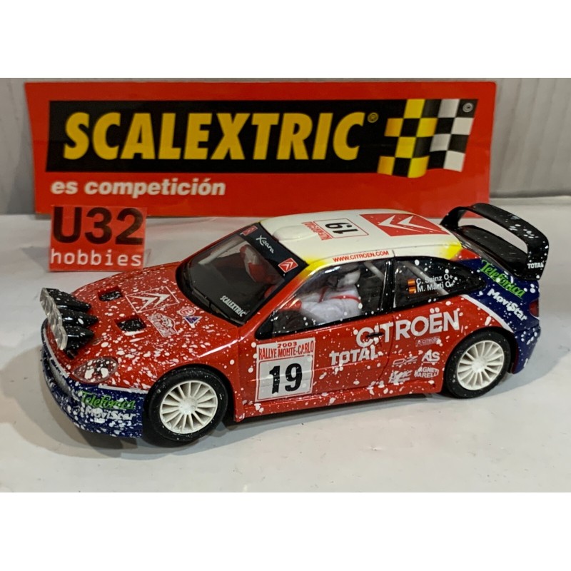 SLOT CAR SCX SCALEXTRIC ALTAYA CITROEN XSARA WRC -19 EFECTO NIEVE C.SAINZ