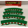 SCALEXTRIC BORDE CURVA INTERIOR PARA LA PARTE EXTERIOR 4UNIDADES