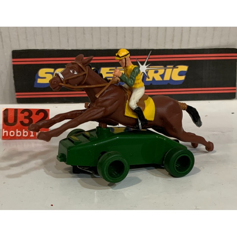SLOT CAR TRIANG SCALEXTRIC CABALLO HORSE CON JINETE