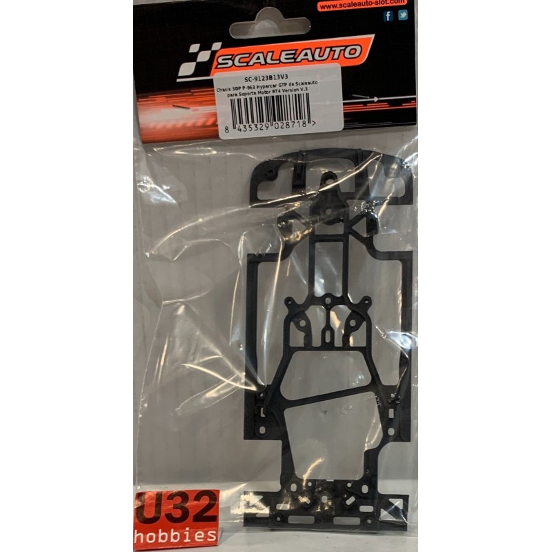 SLOT CAR SCALEAUTO SC-9123B13V3 CHASIS PORSCHE 963 HYPERCAR GTP PARA SOPORTE RT4