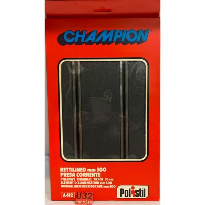 SLOT CAR POLISTIL CHAMPION A412 RECTA DE CONEXIONES 300mm