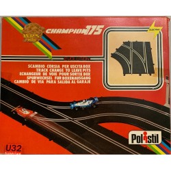 SLOT CAR POLISTIL CHAMPION 175 A207 PISTA CAMBIO DE VIA PARA SALIDA PIT BOX