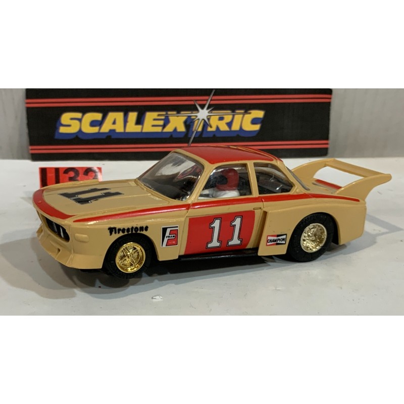 SLOT CAR TRIANG SCALEXTRIC C296 BMW 3.0 CSL -11 BEIGE