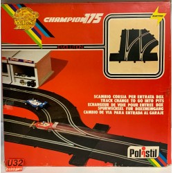 SLOT CAR POLISTIL CHAMPION 175 A206 PISTA CAMBIO DE VIA PARA ENTRADA AL PIT BOX