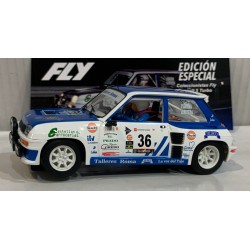 SLOT CAR FLY A2091 RENAULT 5 TURBO -36 RALLY HISTORICO 2012 BIEDMA-RIVERA. LTED.