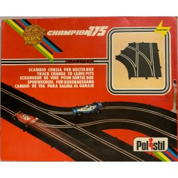 SLOT CAR POLISTIL CHAMPION 175 A207 PISTA CAMBIO DE VIA PARA SALIDA PIT BOX