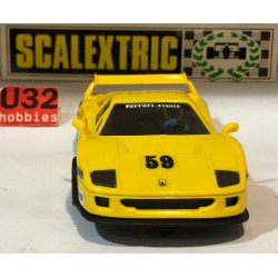 SLOT CAR SCX SCALEXTRIC  EXIN 8352 FERRARI F40 -59 AMARILLO CON LUCES