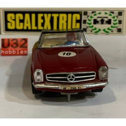 SLOT CAR SCX SCALEXTRIC EXIN C-32 MERCEDES 250SL -10 GRANATE  CAPOTA  NEGRA