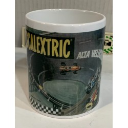 SCALEXTRIC EXIN TRIANG TAZA CON TAMPOGRAFIA CAJA AV70 CURVA ALTA VELOCIDAD