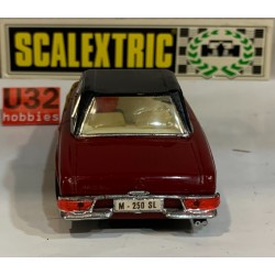 SLOT CAR SCX SCALEXTRIC EXIN C-32 MERCEDES 250SL -10 GRANATE  CAPOTA  NEGRA