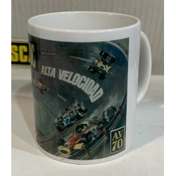 SCALEXTRIC EXIN TRIANG TAZA CON TAMPOGRAFIA CAJA AV70 CURVA ALTA VELOCIDAD