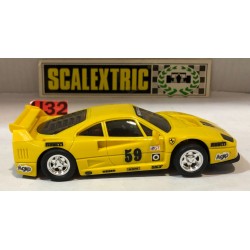 SLOT CAR SCX SCALEXTRIC  EXIN 8352 FERRARI F40 -59 AMARILLO CON LUCES