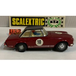 SLOT CAR SCX SCALEXTRIC EXIN C-32 MERCEDES 250SL -10 GRANATE  CAPOTA  NEGRA