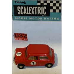 SLOT CAR SCX TRIANG SCALEXTRIC C-76 MINI COOPER -1 ROJO  TRACCION DELANTERA