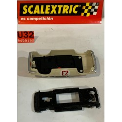 SLOT CAR SCALEXTRIC ALTAYA CARROCERIA SEAT 850 COUPE -23 + CHASIS 3D