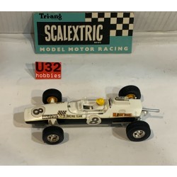 SLOT CAR SCX TRIANG SCALEXTRIC C19  TEAM CAR F1 -8 RACING TEAM BLANCO